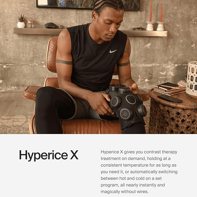 Hyperice X Knee Device - Advanced Heat and Cold Contrast Therapy - Pain and Inflammation Relief - Provides Increased Range of Motion - FSA/HSA Eligible-FlexoryFit