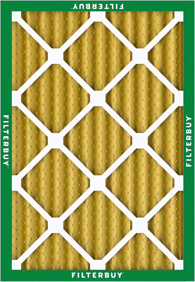 Filterbuy 20x24x2 Air Filter MERV 11 (MPR 1200) Allergen Defense Replacement (3-Pack), Electrostatic Pleated HVAC AC Furnace Filters, Made in USA (Actual Size: 19.38 x 23.38 x 1.75)