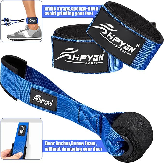 HPYGN Resistance Bands, Heavy Exercise Bands with Handles, Fitness Bands for Working Out, Workout Bands for Men, Weight Bands Set for Muscle Training, Strength, Slim, Yoga, Home Gym Equipment-FlexoryFit