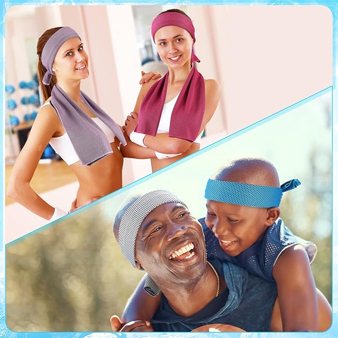Maitys 1000 Pcs Cooling Towel Bulk, 32 x 12 Inch Microfiber Ice Towel for Neck and Face Cold Soft Breathable Sport Neck Wraps for Hot Weather Athletes Gym Yoga Camping Workout-FlexoryFit