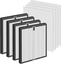 HY4866 True HEPA Replacement Filter for MORENTO Air Purifier and YIOU M1 Air Cleaner Purifier,3-in-1 H13 True HEPA High-Efficiency Activated Carbon Filter,4 Pack