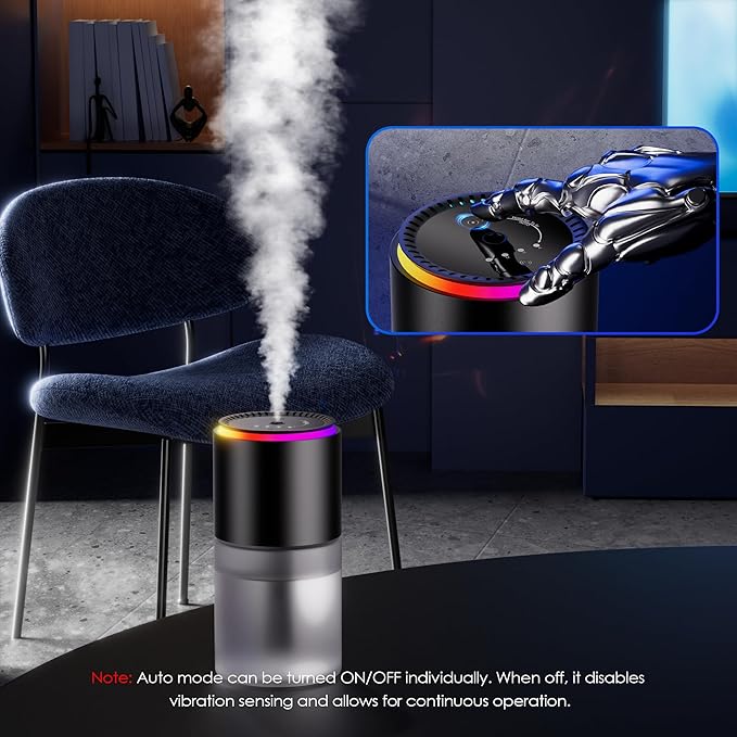 Car Air Freshener, Smart Car Air Freshener, Car Diffuser with 150 ML (5oz) Capacity Multi-fragrance,RGB Music Syncing Light, Auto On/Off (Cologne)