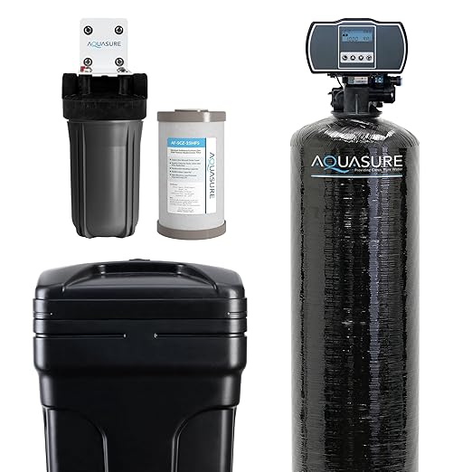 Aquasure Harmony Series 64, 000 Grains Whole House Water Softener Bundle by Aquasure