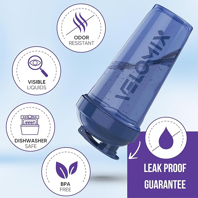 '-6 PACK- 28 oz Protein Shaker Bottle for Protein Mixes - 6x Wire Whisk | Leak Proof Shaker Cups for Protein Shakes | Protein Shaker Bottle Pack | Protein Shake Cup (Elemental Mix)-FlexoryFit