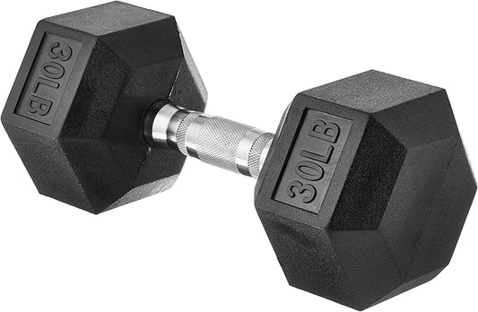 Amazon Basics Rubber Hex Dumbbell Hand Weight-FlexoryFit