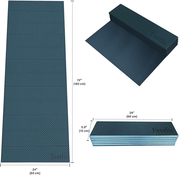 Foldable Yoga Exercise Mat – Lightweight, Anti-Slip, and Easy to Store for Yoga, Pilates, Home Workouts, and Floor Exercises-FlexoryFit