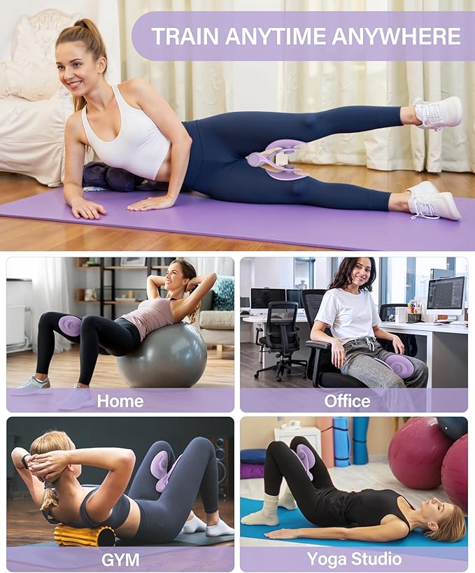 Hip Trainer Kegel Exerciser, Pelvic Floor Trainer, Kegel Trainer for Postpartum Rehabilitation, Trimmer Inner Thigh, Thigh Toner Workout-FlexoryFit