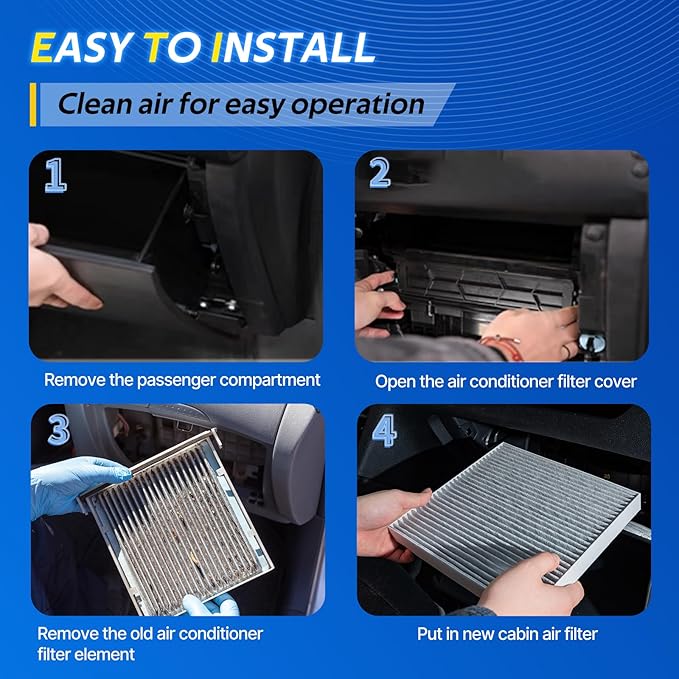 Cabin Air Filter Fits 2016-2020 GS F, 2016-2017 GS200T, 2016-2017 IS200T, 2014-2015 IS250, 2013-2020 GS350, 2016-2022 RC300, 2015-2022 RC350, Replacement for CF10074