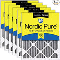 Nordic Pure 16x25x1 Furnace Air Filters MERV 10 Pleated Plus Carbon 6 Pack by NordicPure