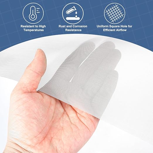 uxcell 100 Mesh 118" x 10" Woven Wire Mesh, 316 Stainless Steel Air Vent Filter - Image 5