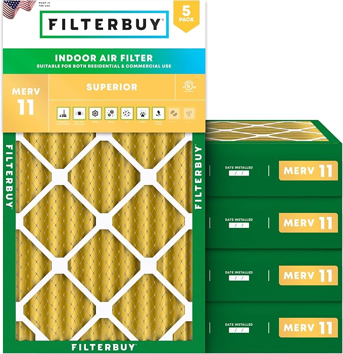 Filterbuy 20x30x4 Air Filter MERV 11 Superior Pet & Allergy Defense, by Filterbuy