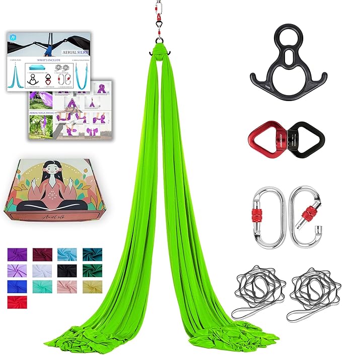 Aerial Silks 11 Yards Aerial Silks For Home Aerial Yoga Swing Aerial Yoga Hammock Swing Aerial Silk For Gymnastics-FlexoryFit