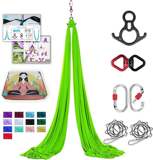 Aerial Silks 11 Yards Aerial Silks For Home Aerial Yoga Swing Aerial Yoga Hammock Swing Aerial Silk For Gymnastics-FlexoryFit