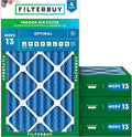 Filterbuy 14x25x4 Air Filter MERV 13 (MPR 1900) Health Defense Replacement (4-Pack), Electrostatic Pleated HVAC AC Furnace Filters, Made in USA (Actual Size: 13.88 x 24.88 x 3.63)