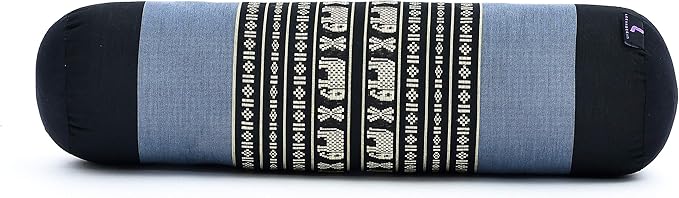 Leewadee Small Yoga Bolster – Shape-Retaining Cervical Neck Roll, Tube Pillow for Comfortable Reading, Kapok Filling, 22 x 6 x 6 inches-FlexoryFit