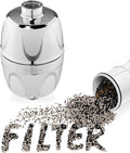 Aqua Elegante Shower Water Filter For Showerhead - Universal Shower Head Filters To Remove Chlorine & Hard Minerals - Bath Purifier And Filtered Softener System Best With Activated Charcoal - Chrome