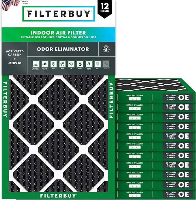 Filterbuy 10x30x1 Air Filter MERV 10 Odor & Allergy Defense by Filterbuy
