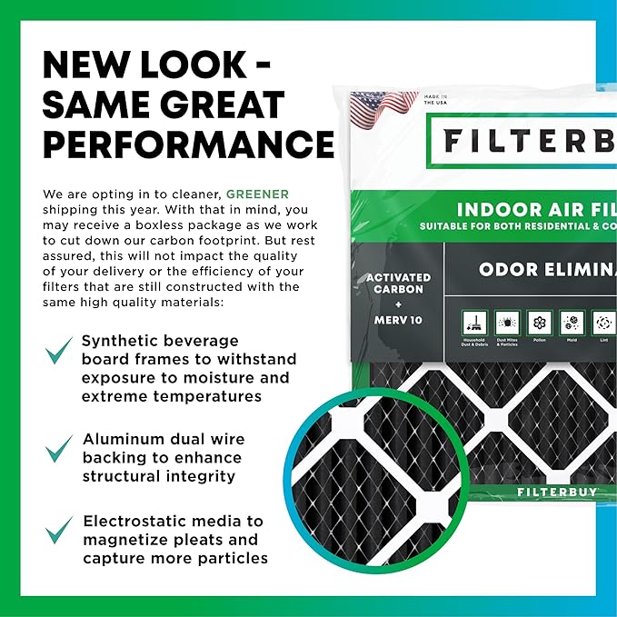 Filterbuy 20x23x1 Air Filter MERV 10 Odor & Allergy Defense - Image 3