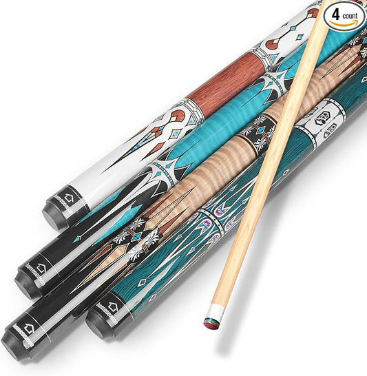 HomeSeason Pool Cue Stick 57" Billiard Cue Sticks Professional Low Deflection Pool Sticks-FlexoryFit