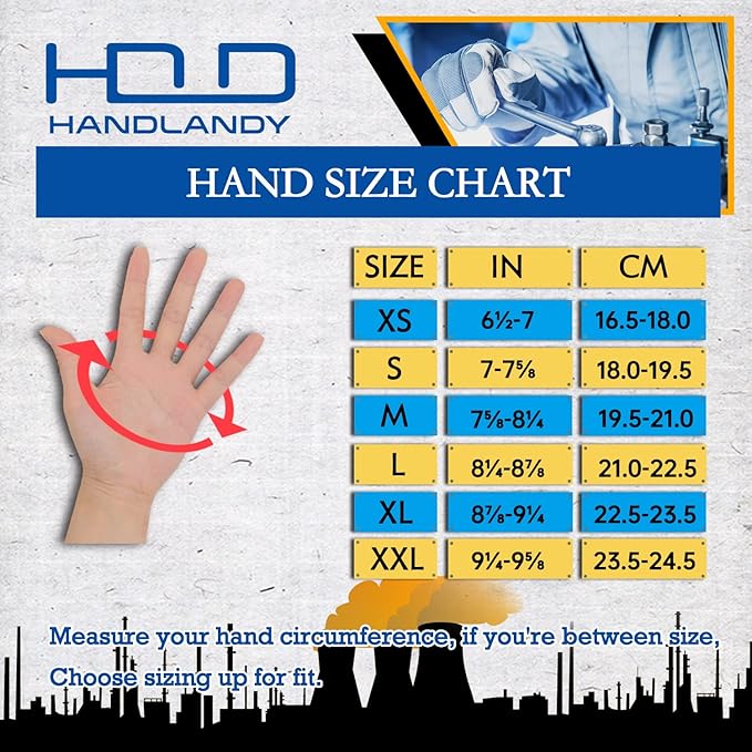 'HANDLANDY Fingerless Work Gloves for Men and Women Utility Padded Half Finger Driving Working Gloves (Small, Red)-FlexoryFit