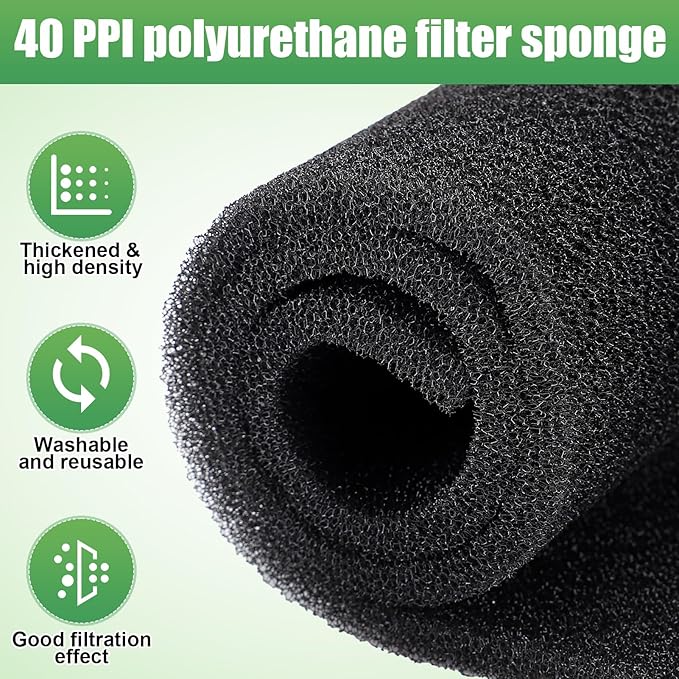 MEWTOGO 2 Pcs Window Air Conditioner Filters - 24 x 15 x 1/4 in Cut to Fit Foam Replacement Filters, Compatible with FRIEDRICH, GE, HEPA, Next Gen AC Window Unit Air Purifier