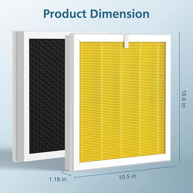 G3 Pet Care Filter Compatible with AMEIFU G3 (Sferf-30) Air Purifier and VEWIOR A3 Air Purifier, 3-in-1 HEPA Air Cleaner Pet Filter, Yellow, 2 Pack