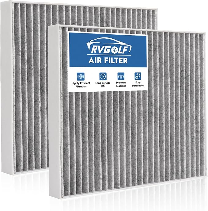 2-Pcs Cabin Air Filter for Chevrolet Silverado 1500LD, 2500HD, 3500HD, Suburban, GMC Sierra 1500, 2500HD, 3500HD, Yukon Car Replacement for CF11809 Essential Automotive Accessories