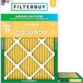 Filterbuy 16x22x1 Air Filter MERV 11 Superior Pet & Allergy Defense, by Filterbuy