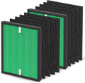 2 Sets 150 Filter Replacement for Coway Airmega 150 Air Purifier, 2 Green HEPA and 8 Active Carbon Filter, AP-1019C-FP