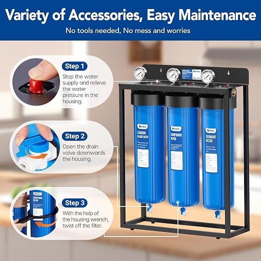 WF3-02 3-Stage Free-Standing Whole House Water Filtration System, and VOC’s - Image 7