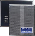 Upgraded S99010308 Range Hood Charcoal Filter Fit Bro-an Nut-one BPSF30 QS WS And GE WB02X10707 S-ears Non-Ducted carbon Replacement Filters Allure Range Hood Filter Size 10.8"x13.3" 2-Pack