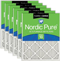 Nordic Pure 16x20x1 (15 1/2 x 19 1/2 x 3/4) Pleated Air Filters MERV 13 Plus Carbon 6 Pack