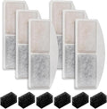Cat Water Fountain Filter Replacement Compatible with Veken 100oz/3L/0.8GAL Automatic Pet Fountain, Replacement Filters for Cat Dog Water Fountain Dispenser with Pre-Filter Sponges(6+6 Packs)