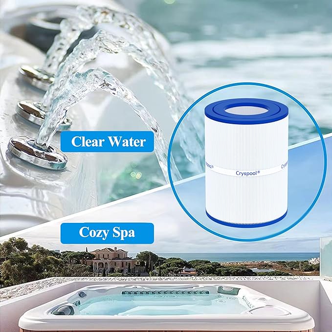 Cryspool® PDM28 Filter Compatible with Spa Filter Aqua Crest PDM28 461273, Dream Maker, 28 Sq. Ft Spa Filter Cartridge, 2 Pack