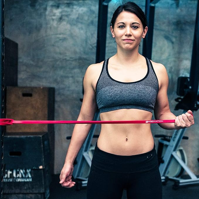 WOD Nation Pull Up Assistance Bands (10-175lbs Band) - Best for Pullup Assist, Chin Ups, Resistance Bands Exercise, Stretch, Mobility Work & Serious Fitness - 41 inch Straps-FlexoryFit
