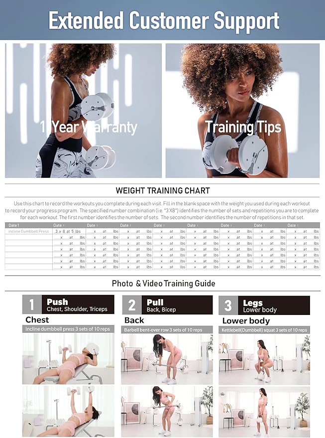 Adjustable Dumbbell – 12.5/25lb Single Unit OR Set of 2 – 5-in-1 Adjustable Weight for Home Gym, Strength Training & Fitness Workouts, White OR Black-FlexoryFit