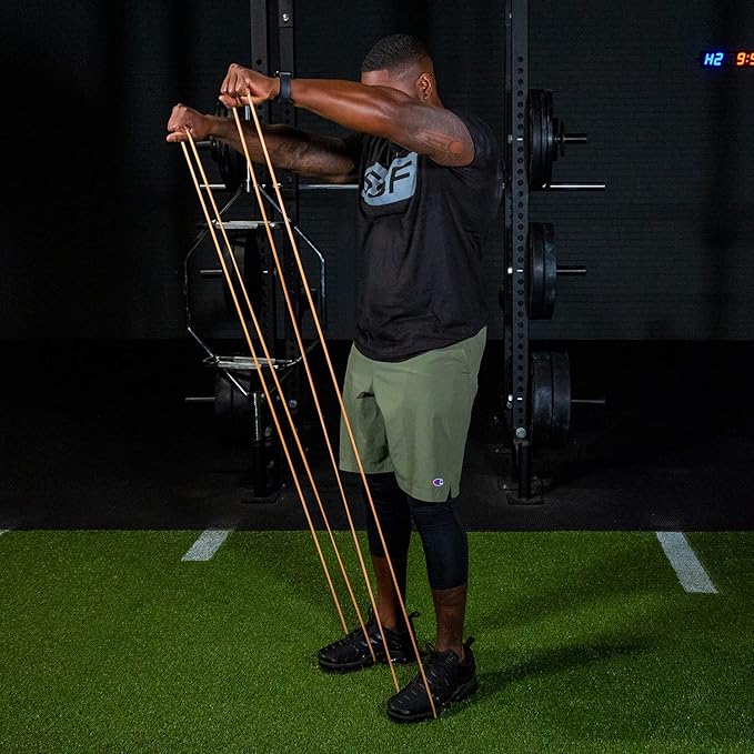 Serious Steel Fitness 32" Resistance Training Bands (Portable Exercise Band System Training Bands- Great for Individuals Under 5'10")-FlexoryFit