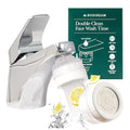 Tap Water Filter for Sink Faucet - Filtration with Vitamin C Gel, Removes Chlorine & Impurities, Bathroom Faucet Purifier for Sensitive Skin Care, Easy to Install, Made in Korea - Pure White