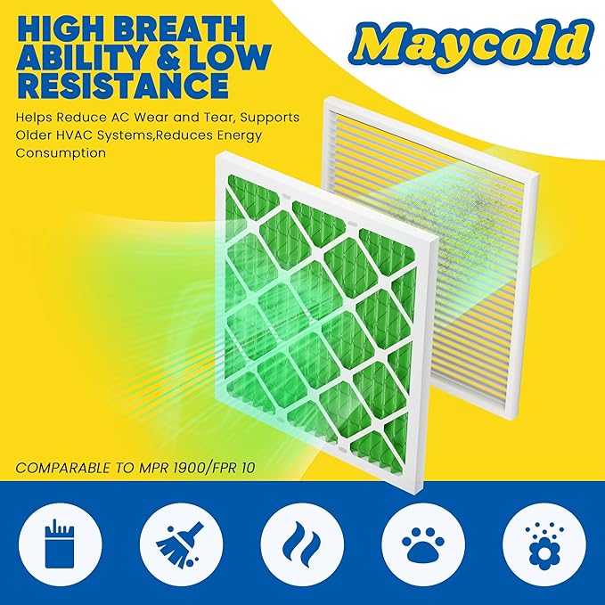 Maycold MERV 13 18x20x1 Air Filter, High-Efficiency Pleated AC & Furnace Filters - Image 2