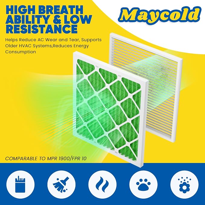 Maycold MERV 13 16x20x1 Air Filter, High-Efficiency Pleated AC & Furnace Filters - Image 2