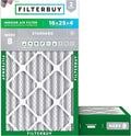 Filterbuy 16x25x4 Air Filter MERV 8 (MPR 700) Dust Defense Replacement (2-Pack), Electrostatic Pleated HVAC AC Furnace Filters, Made in USA (Actual Size: 15.50 x 24.50 x 3.63)