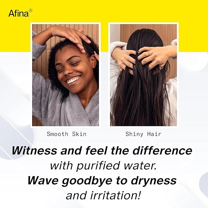 Afina Shower Filter - High Pressure Filtered Shower Head - Improves Skin & Hair by Reducing Chlorine & Heavy Metals from Hard Water | Shower Head with Filter (Chrome)