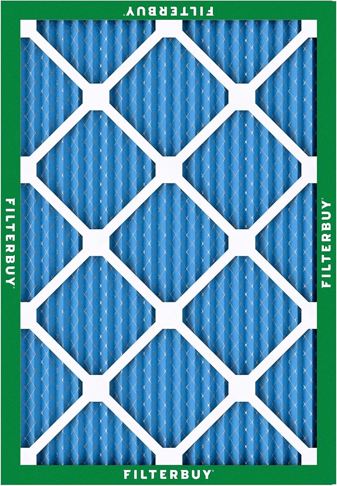 Filterbuy 20x25x1 Air Filter MERV 13 (MPR 1900) Health Defense Replacement (4-Pack), Electrostatic Pleated HVAC AC Furnace Filters, Made in USA (Actual Size: 19.50 x 24.50 x 0.75)