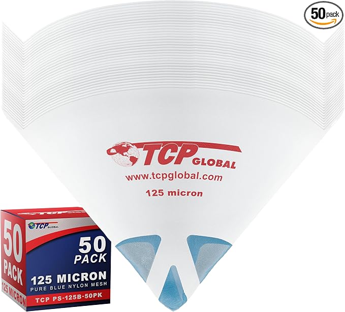 TCP Global - 125 Micron Filter Tips Ultra-Fine Paint Strainer - Pure Blue Nylon by TCPGlobal