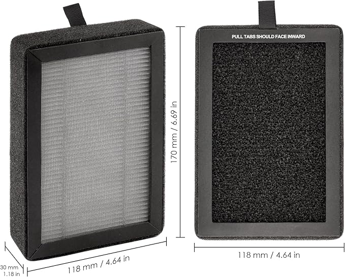 3 Pack LV-H128 Replacement Filter Compatible with LEVOIT LV-H128/ PUURVSAS (HM669A)/ ROVACS (RV60) Air Purifier, LV-H128 H13 True HEPA Filter, 3-in-1 Activated Carbon Filters, Replace #LV-H128-RF