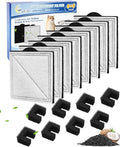 8+8 Pack Cat Fountain Filter Replacement Kit Fit for Viva Pet Water Fountains for Cats and Dogs, Carbon Filters Compatible with PetSafe Outlast Fountain