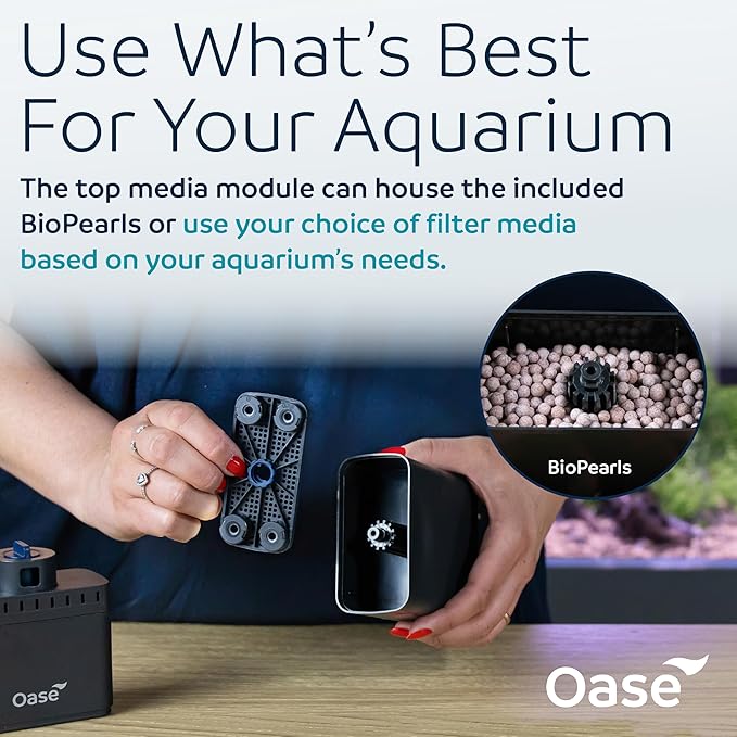 OASE EcoFlow 60 Internal Aquarium Filter, for Freshwater and Saltwater Tanks Up to 15 Gallons, Quiet, Customizable Water Flow, Multi-Stage Filtration