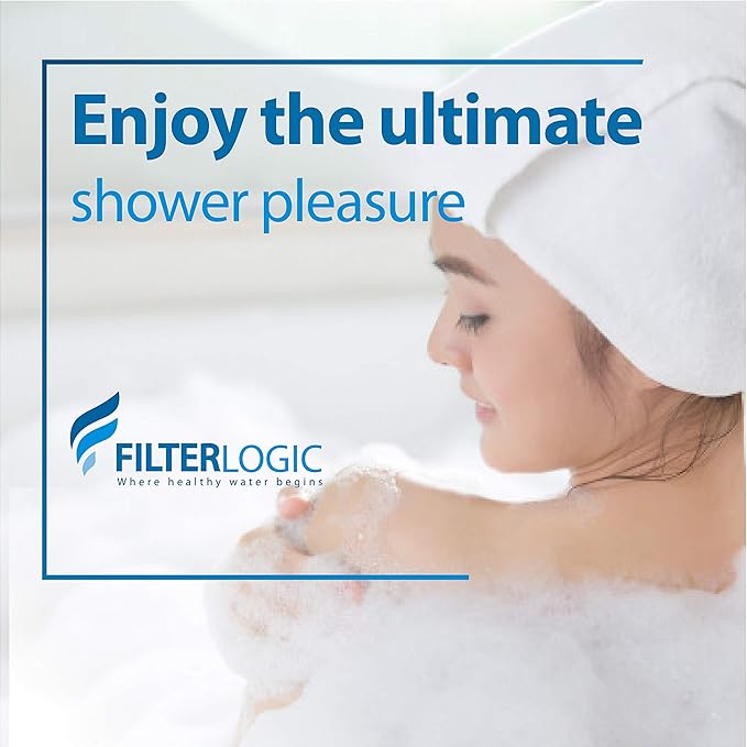 Filterlogic WHR-140 Shower Filter Replacement for Culligan® WHR-140, WSH-C125, ISH-100, HSH-C135, Shower Head Water Filter, with Advanced KDF Filtration Material, 3 Pack