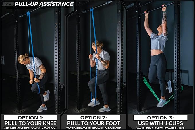 SERIOUS STEEL FITNESS Assisted 41" Pull-Up Band, Resistance & Stretch, Powerlifting & Pull-up Assist Loop (Single Band)-FlexoryFit