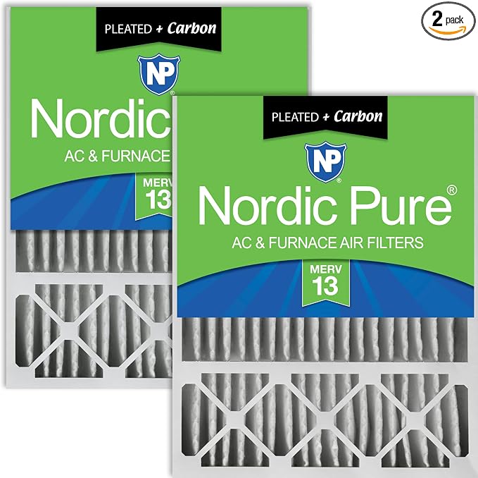 Nordic Pure 20x25x5 Lennox X6673 X6675 Replacement AC Filter MERV 13 + Carbon 2 by NordicPure